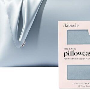 Kitsch Satin Pillowcase in Haze Blue
